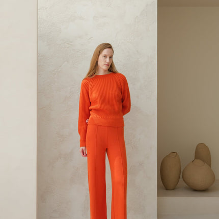 Cashmere Mix Crewneck Raglan Sweater