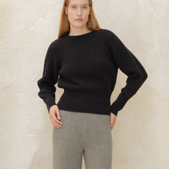 Cashmere Mix Crewneck Raglan Sweater