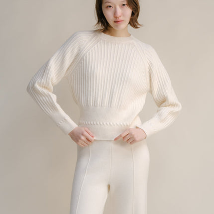 Cashmere Mix Crewneck Raglan Sweater