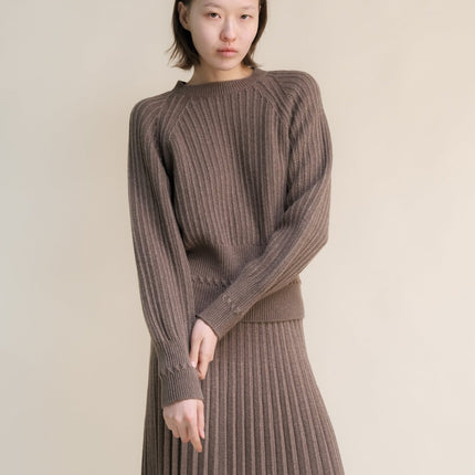 Cashmere Mix Crewneck Raglan Sweater