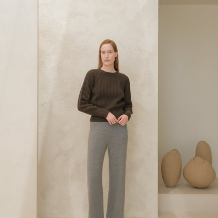 Cashmere Mix Crewneck Raglan Sweater