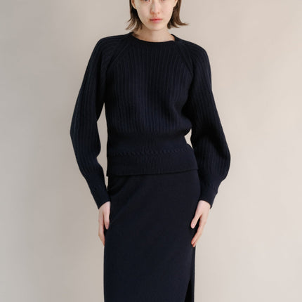 Cashmere Mix Crewneck Raglan Sweater