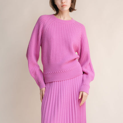 Cashmere Mix Crewneck Raglan Sweater