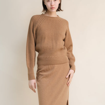 Cashmere Mix Crewneck Raglan Sweater