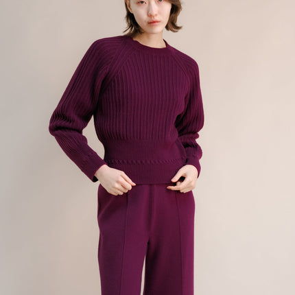 Cashmere Mix Crewneck Raglan Sweater