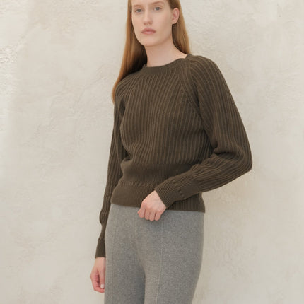 Cashmere Mix Crewneck Raglan Sweater