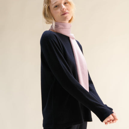 Cashmere Mix Crewneck with Curl Detail(3D - Knit)