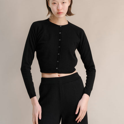 Cashmere Mix Cropped Cardigan (3D - Knit)
