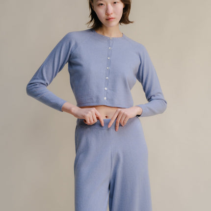 Cashmere Mix Cropped Cardigan (3D - Knit)