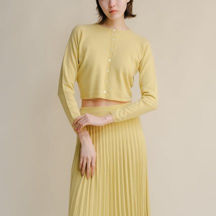 Cashmere Mix Cropped Cardigan (3D - Knit)