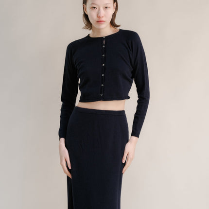 Cashmere Mix Cropped Cardigan (3D - Knit)