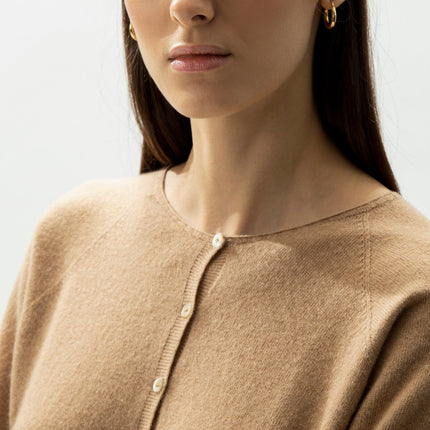 Cashmere Mix Cropped Cardigan (3D - Knit)