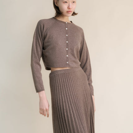 Cashmere Mix Cropped Cardigan (3D - Knit)