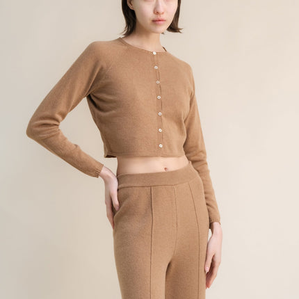 Cashmere Mix Cropped Cardigan (3D - Knit)