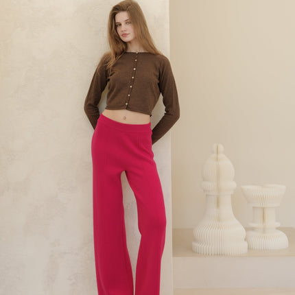 Cashmere Mix Cropped Cardigan (3D - Knit)