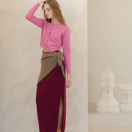 Cashmere Mix Cropped Cardigan (3D - Knit)