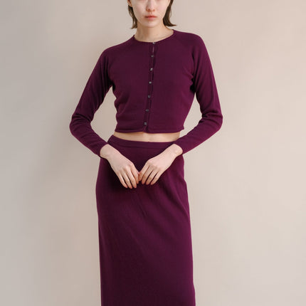 Cashmere Mix Cropped Cardigan (3D - Knit)