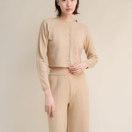 Cashmere Mix Cropped Cardigan (3D - Knit)