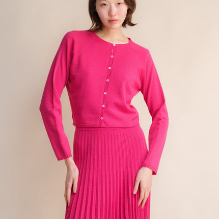 Cashmere Mix Cropped Cardigan (3D - Knit)