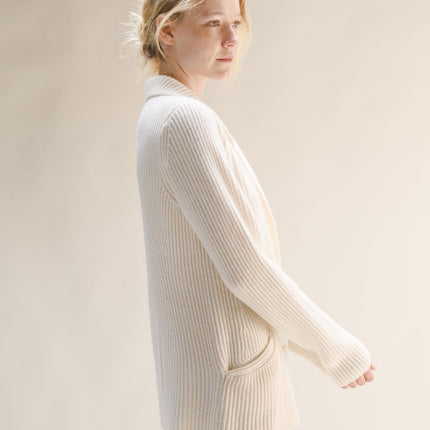 Cashmere Mix Double Breasted Knit Jacket