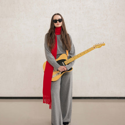 Cashmere Mix Fringed Scarf