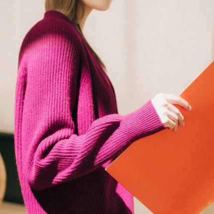 Cashmere Mix Long Ribbed Cardigan