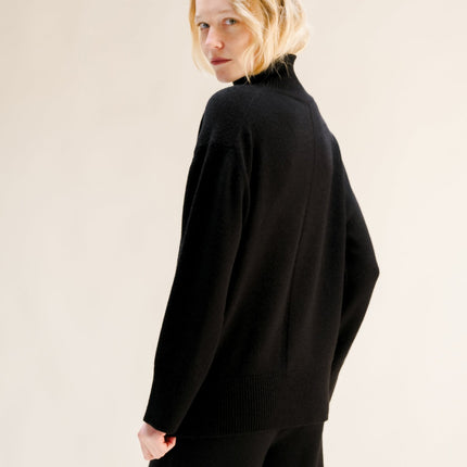 Cashmere Mix Long Turtleneck Sweater