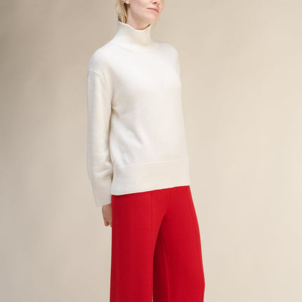 Cashmere Mix Long Turtleneck Sweater