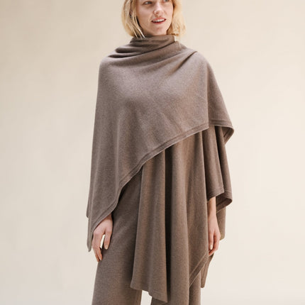 Cashmere Mix Maxi Cape