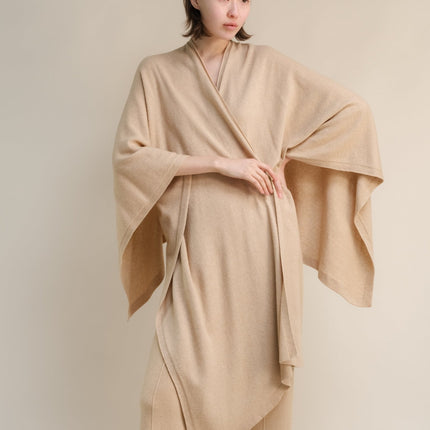 Cashmere Mix Maxi Cape