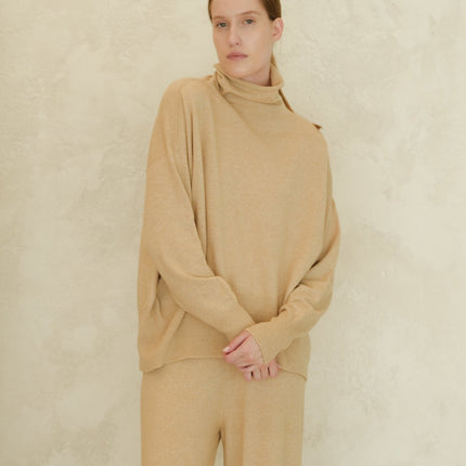 Cashmere Mix Maxi Turtleneck Sweater (3D - Knit)