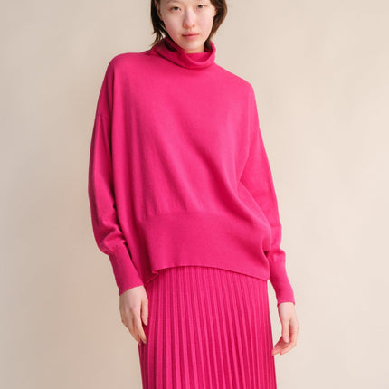 Cashmere Mix Maxi Turtleneck Sweater (3D - Knit)