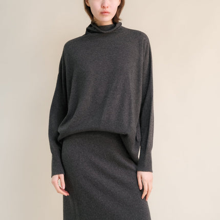 Cashmere Mix Maxi Turtleneck Sweater (3D - Knit)