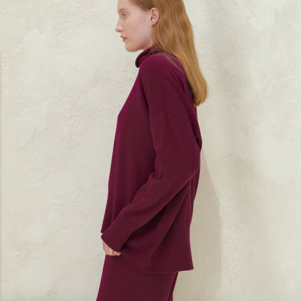 Cashmere Mix Maxi Turtleneck Sweater (3D - Knit)