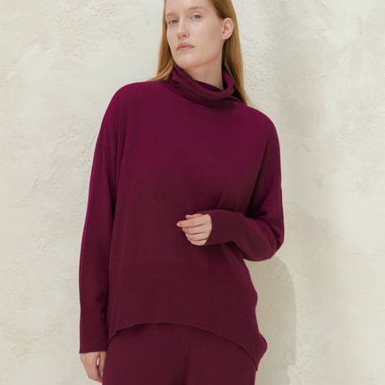 Cashmere Mix Maxi Turtleneck Sweater (3D - Knit)