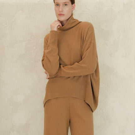 Cashmere Mix Maxi Turtleneck Sweater (3D - Knit)