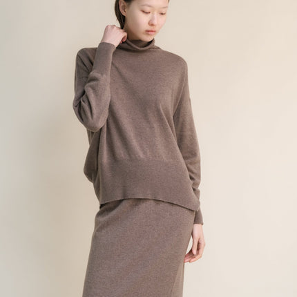 Cashmere Mix Maxi Turtleneck Sweater (3D - Knit)