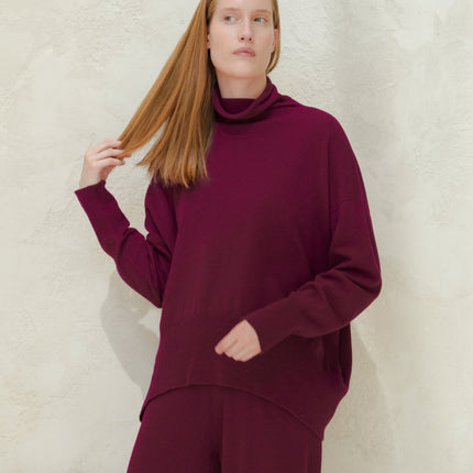 Cashmere Mix Maxi Turtleneck Sweater (3D - Knit)