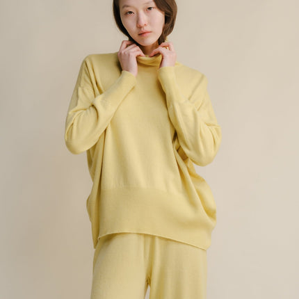 Cashmere Mix Maxi Turtleneck Sweater (3D - Knit)