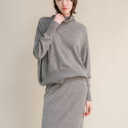Cashmere Mix Maxi Turtleneck Sweater (3D - Knit)