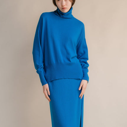 Cashmere Mix Maxi Turtleneck Sweater (3D - Knit)