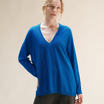 Cashmere Mix Maxi V Neck (3D - Knit)