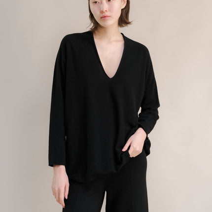 Cashmere Mix Maxi V Neck (3D - Knit)