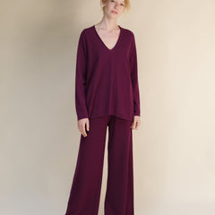 Cashmere Mix Maxi V Neck (3D - Knit)