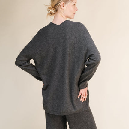 Cashmere Mix Maxi V Neck (3D - Knit)