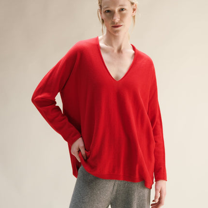 Cashmere Mix Maxi V Neck (3D - Knit)