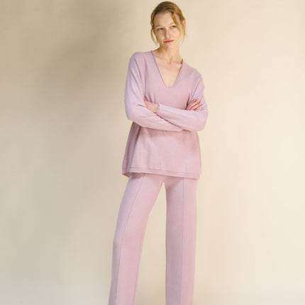 Cashmere Mix Maxi V Neck (3D - Knit)