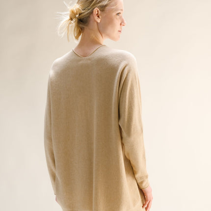 Cashmere Mix Maxi V Neck (3D - Knit)