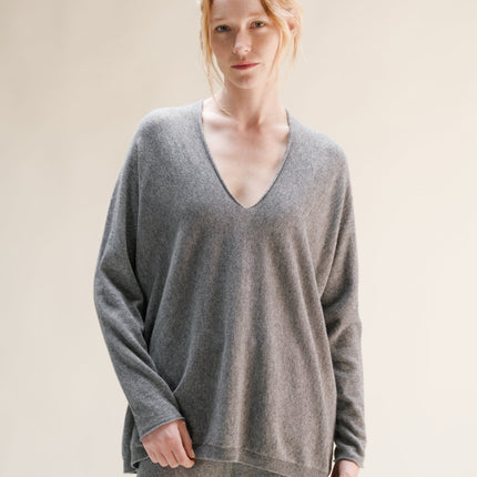 Cashmere Mix Maxi V Neck (3D - Knit)