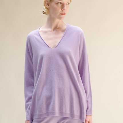 Cashmere Mix Maxi V Neck (3D - Knit)